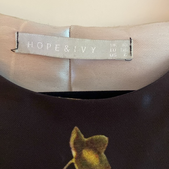 Hope & Ivy (ASOS) US 6 black floral dress worn once - Picture 6 of 6